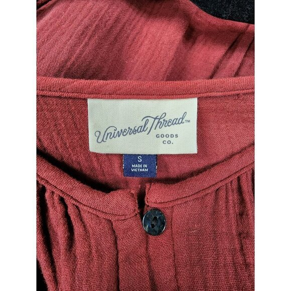 49 - Women's Balloon Long Sleeve Tie-Front Shirtdress | Universal Thread | Small - Picture 7 of 7